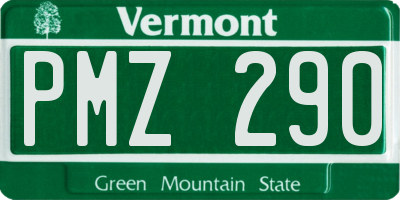 VT license plate PMZ290