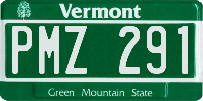 VT license plate PMZ291