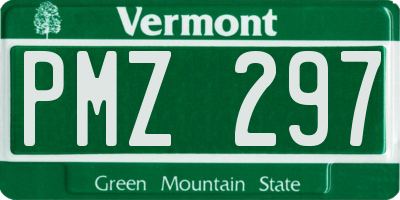 VT license plate PMZ297