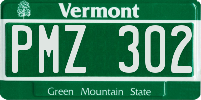 VT license plate PMZ302