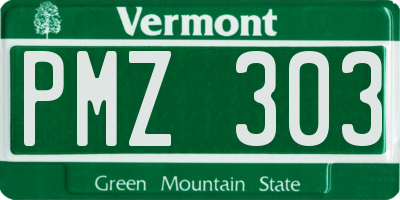 VT license plate PMZ303