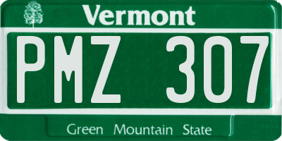 VT license plate PMZ307
