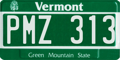 VT license plate PMZ313