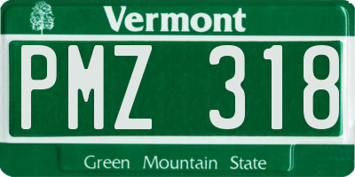 VT license plate PMZ318