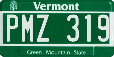 VT license plate PMZ319