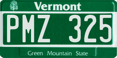 VT license plate PMZ325