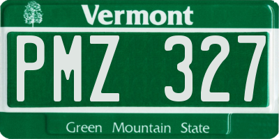 VT license plate PMZ327