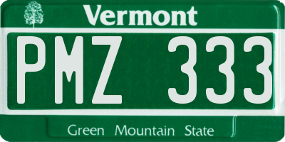 VT license plate PMZ333