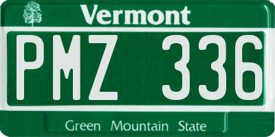 VT license plate PMZ336