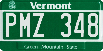 VT license plate PMZ348