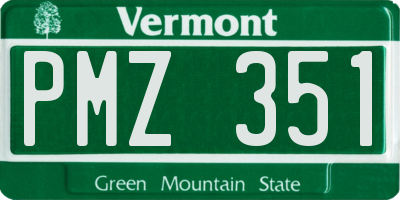 VT license plate PMZ351