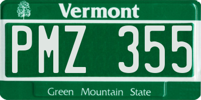 VT license plate PMZ355
