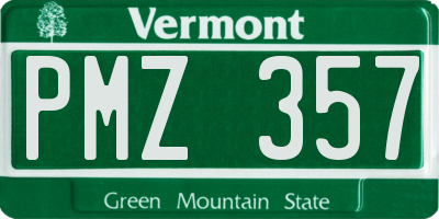 VT license plate PMZ357