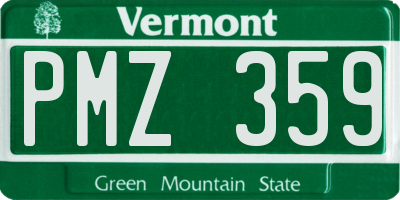 VT license plate PMZ359