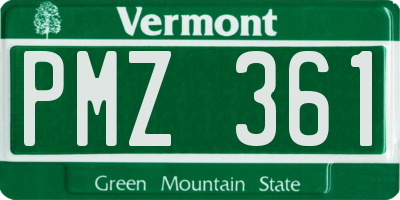 VT license plate PMZ361