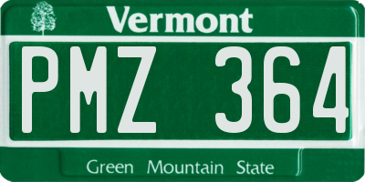 VT license plate PMZ364