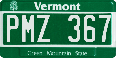VT license plate PMZ367