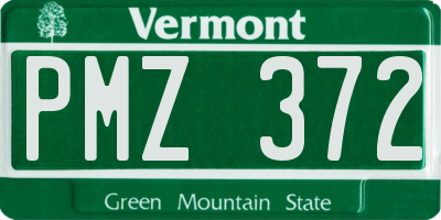 VT license plate PMZ372