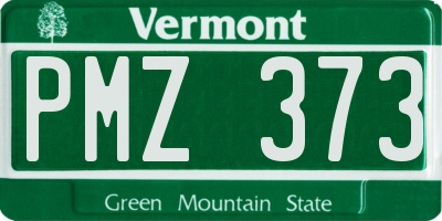 VT license plate PMZ373