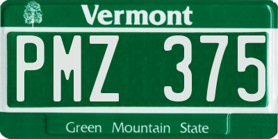 VT license plate PMZ375