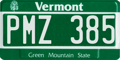 VT license plate PMZ385