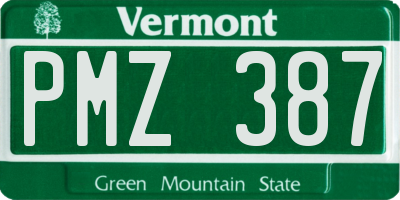 VT license plate PMZ387