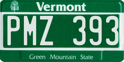 VT license plate PMZ393