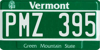 VT license plate PMZ395