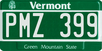 VT license plate PMZ399