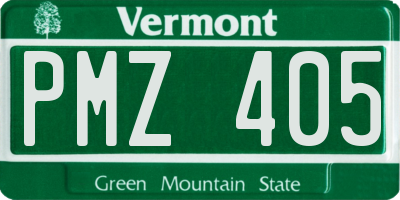 VT license plate PMZ405
