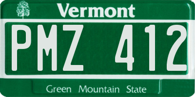 VT license plate PMZ412