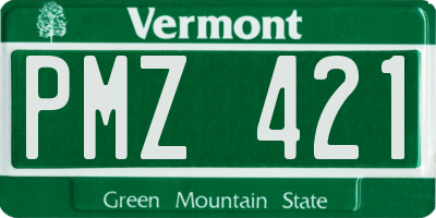 VT license plate PMZ421