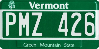 VT license plate PMZ426