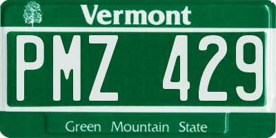 VT license plate PMZ429