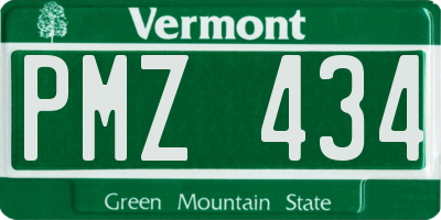 VT license plate PMZ434