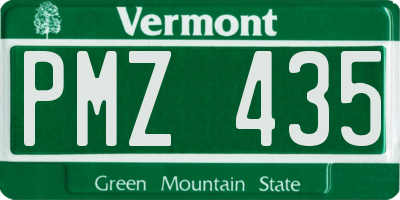 VT license plate PMZ435