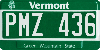 VT license plate PMZ436