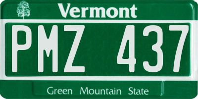 VT license plate PMZ437