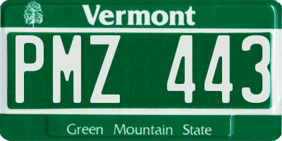 VT license plate PMZ443