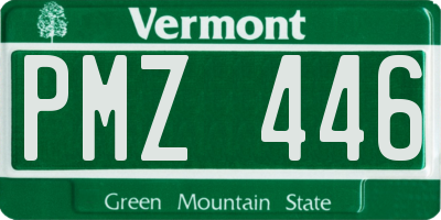 VT license plate PMZ446