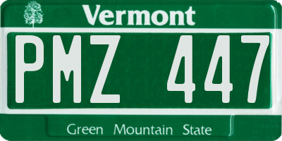 VT license plate PMZ447