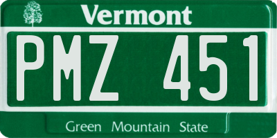 VT license plate PMZ451