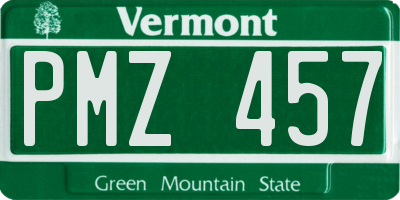 VT license plate PMZ457