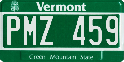 VT license plate PMZ459