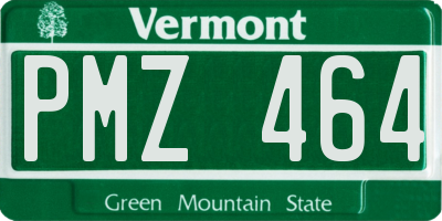 VT license plate PMZ464