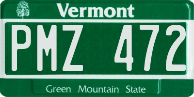 VT license plate PMZ472