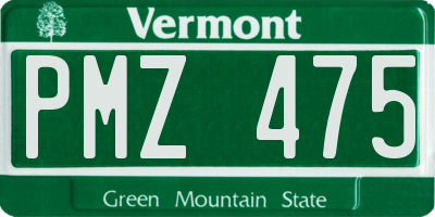 VT license plate PMZ475