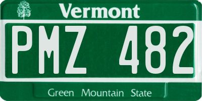 VT license plate PMZ482