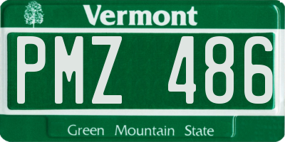 VT license plate PMZ486
