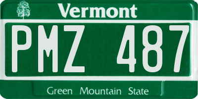 VT license plate PMZ487